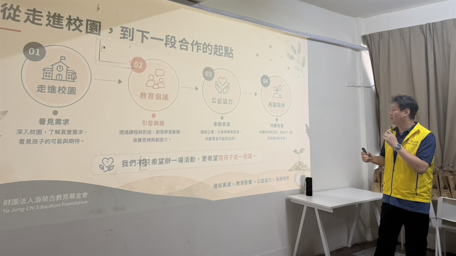 游榮吉教育基金會團隊介紹從走進校園到公益協力的教育公益推動歷程